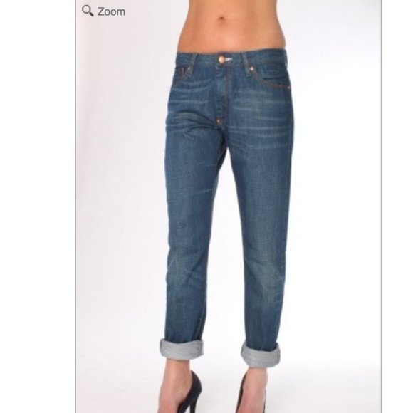 ACNE Studios Women's Hug Boyfriend Jeans 25 / 32 Blue "Diner" Wash - Picture 8 of 8